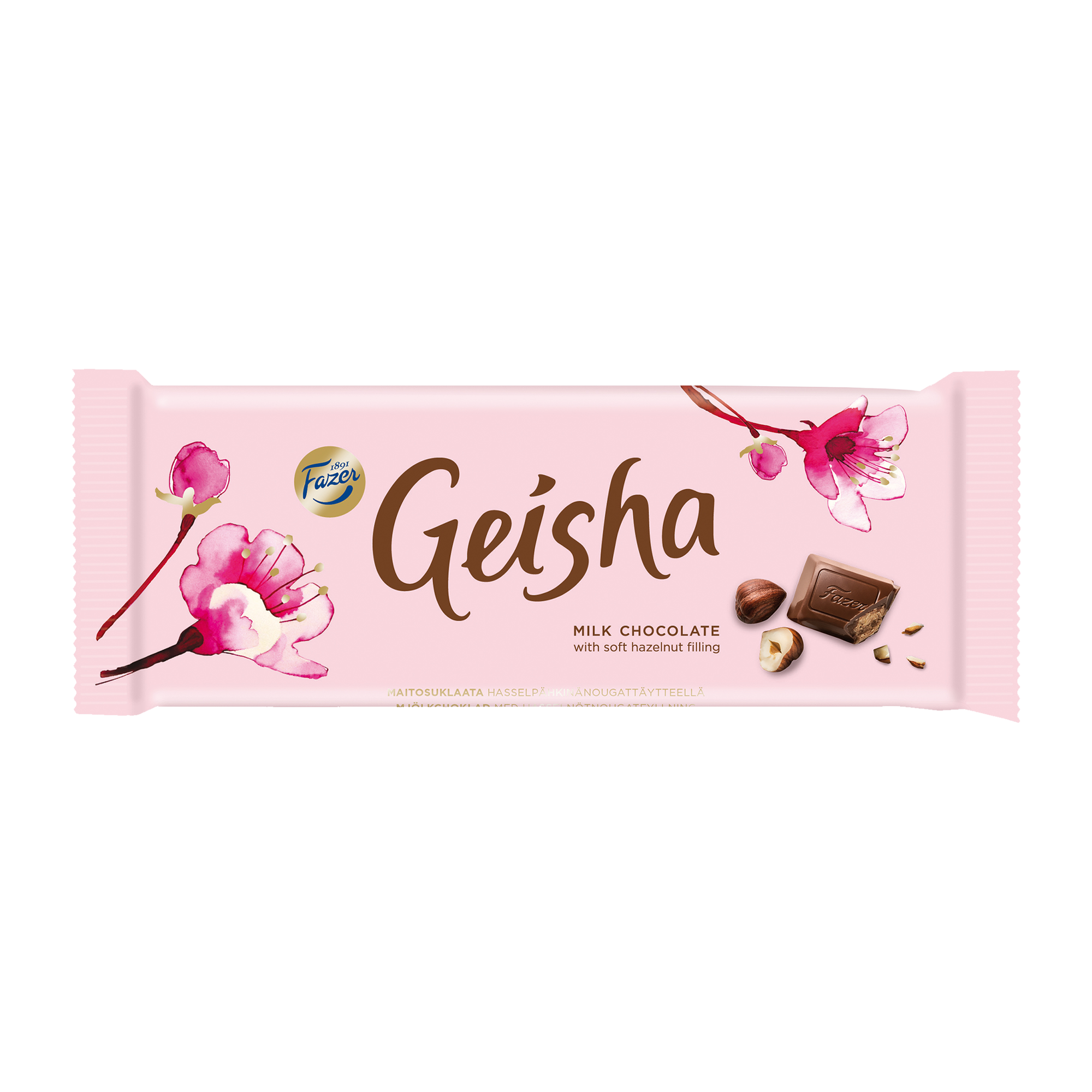 Fazer Geisha Milk Chocolate Soft Hazelnut Filling Bar (100g) Touch of