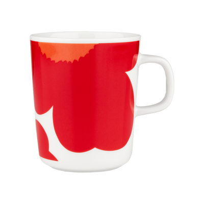 Marimekko 60th Anniversary Iso Unikko Mug, white/red
