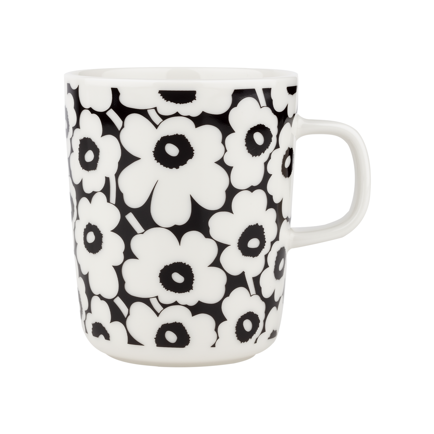 Marimekko 60th Anniversary Pikkuinen Unikko Mug, black/white