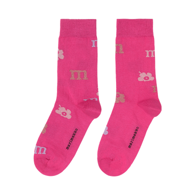 Marimekko Kalkki Logo Unikko Socks in pink/lilac