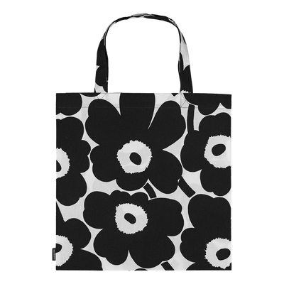 Marimekko Pieni Unikko Cotton Tote Bag, black/white