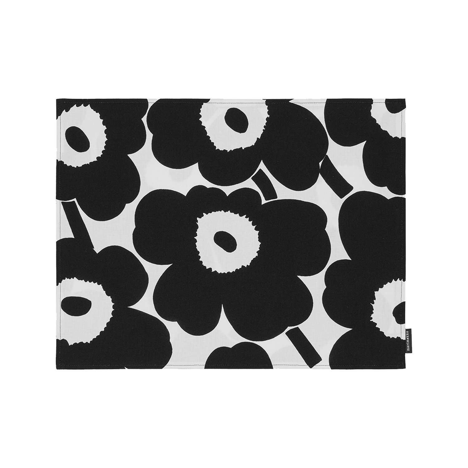 Marimekko Pieni Unikko Placemat, white/black – Touch of Finland