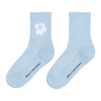 Marimekko Puikea Unikko Socks, blue/white