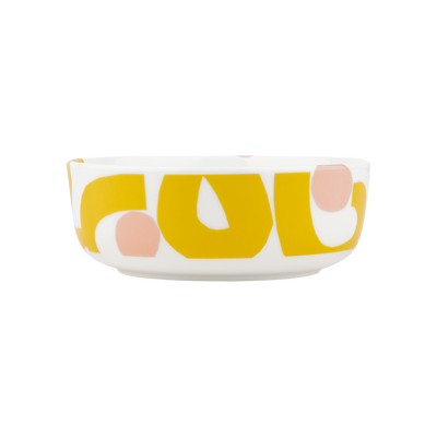 Marimekko Seppel Soup / Cereal Bowl, white/yellow