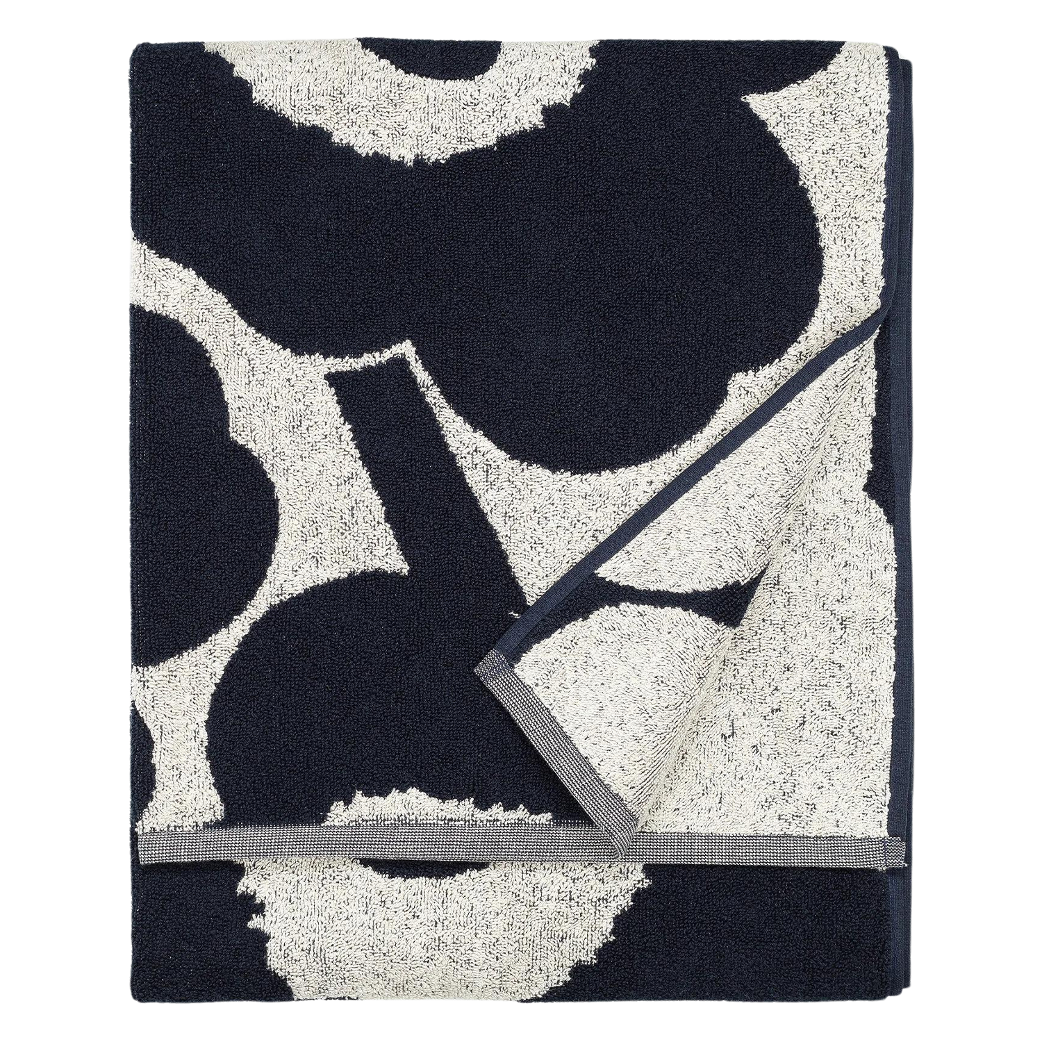 Marimekko Unikko Bath Towel, cotton/dk.blue – Touch of Finland