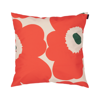 Marimekko Unikko Cushion Cover, cotton/orange/green
