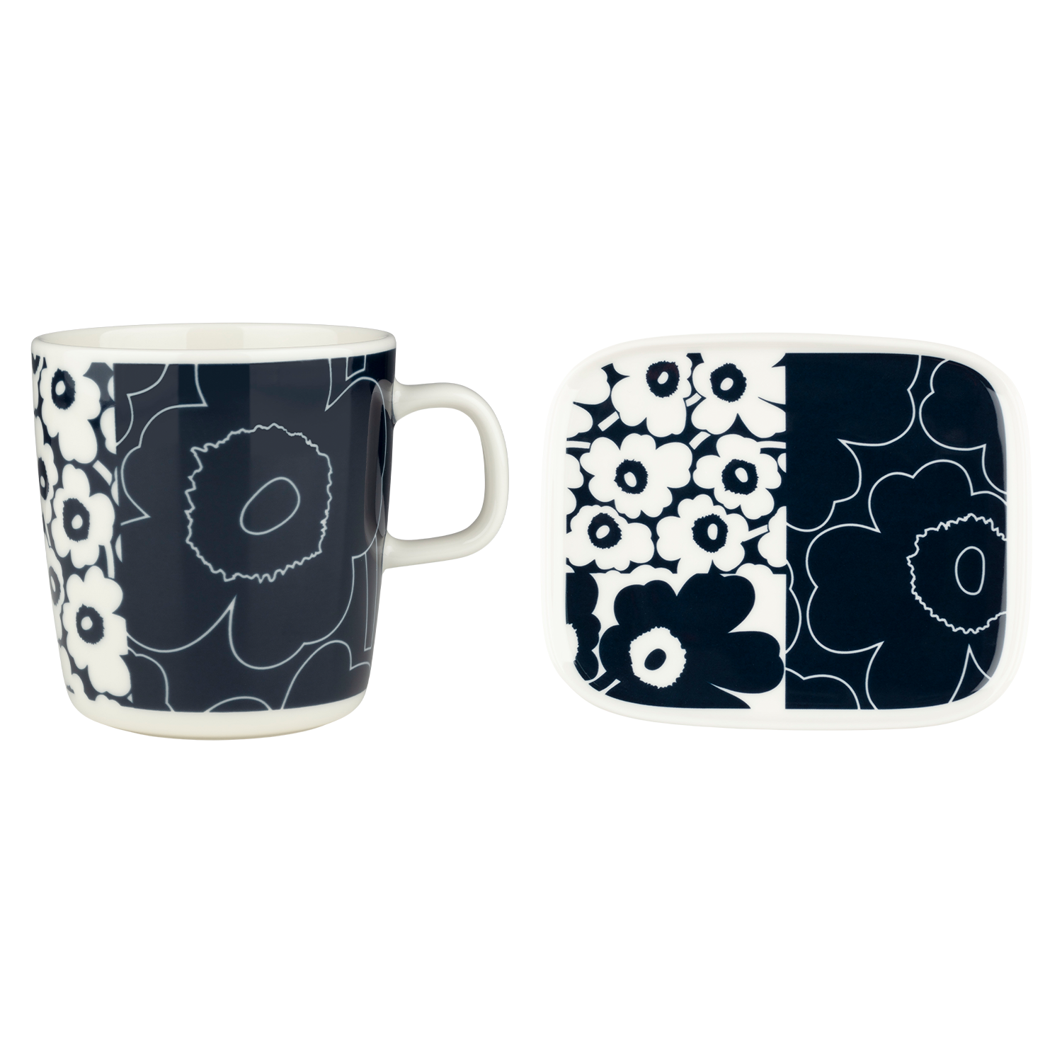 marimekko Unikko 食器セット Marimekko Unikko Kollaasi Large Mug & Plate Set – Touch of Finland