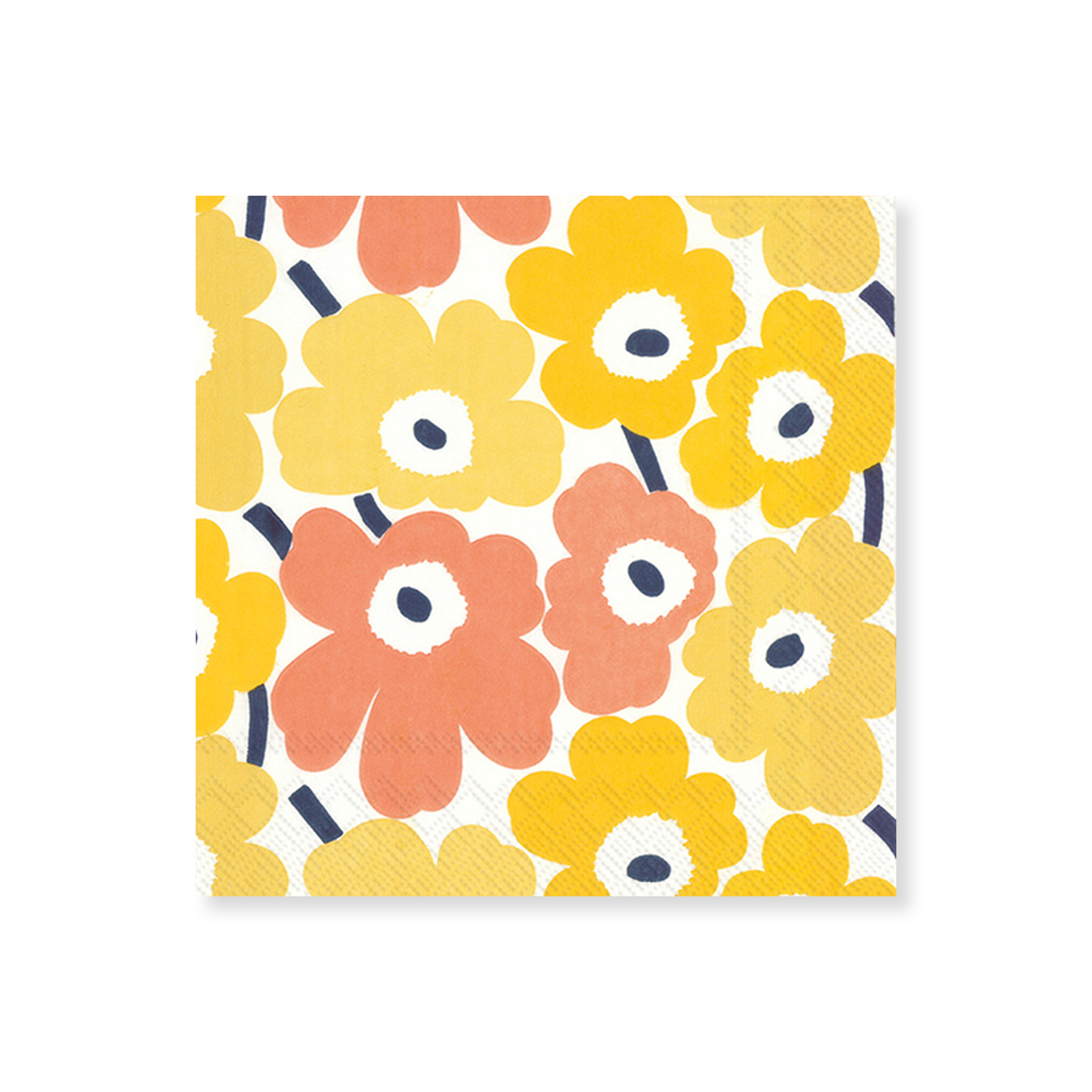 Marimekko Unikko Shades of Yellow Cocktail Napkins (20 pack