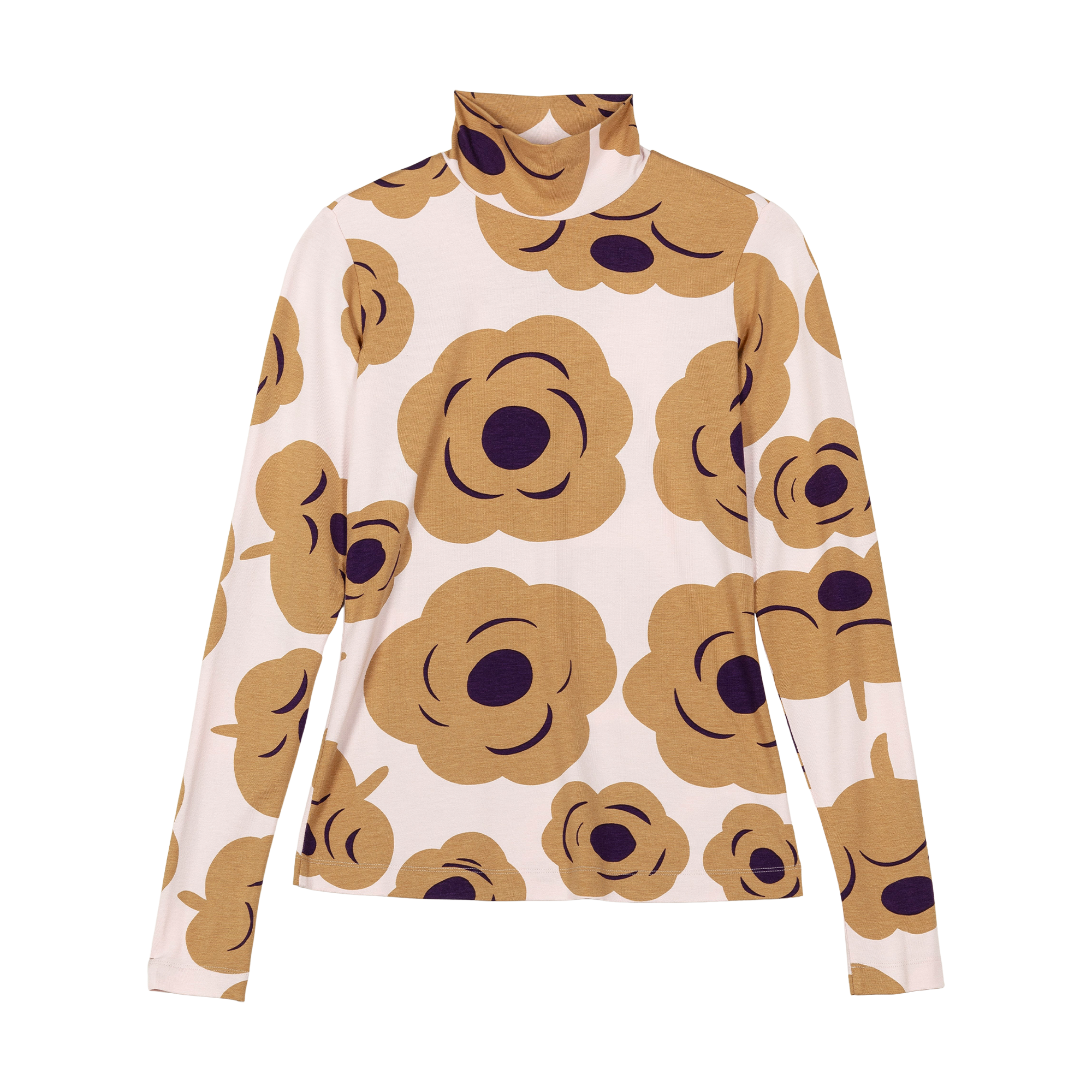トップス marimekko Marimekko Armas Tumma Turtleneck Shirt, lt.pink/brown/dk.purple