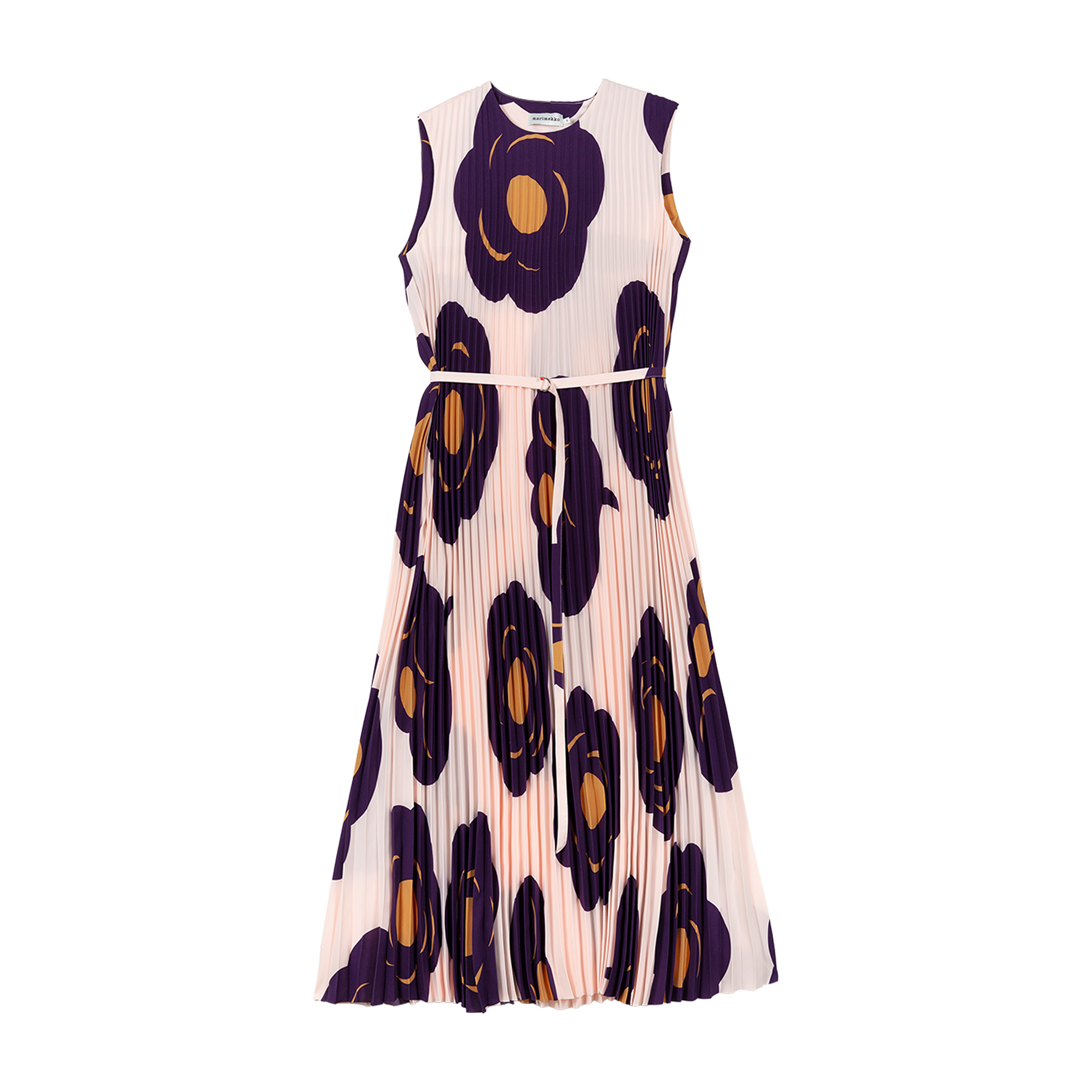 marimekko dress Juhlia Tumma Pleated Belted Sleeveless Maxi in Light Pink Dark Violet Brown at Nordstrom Rack, Size 38 Size:XS (30A, 32AA-A) 18% METALLIC 🔥Alice & Olivia🔥. Worn The dress has a