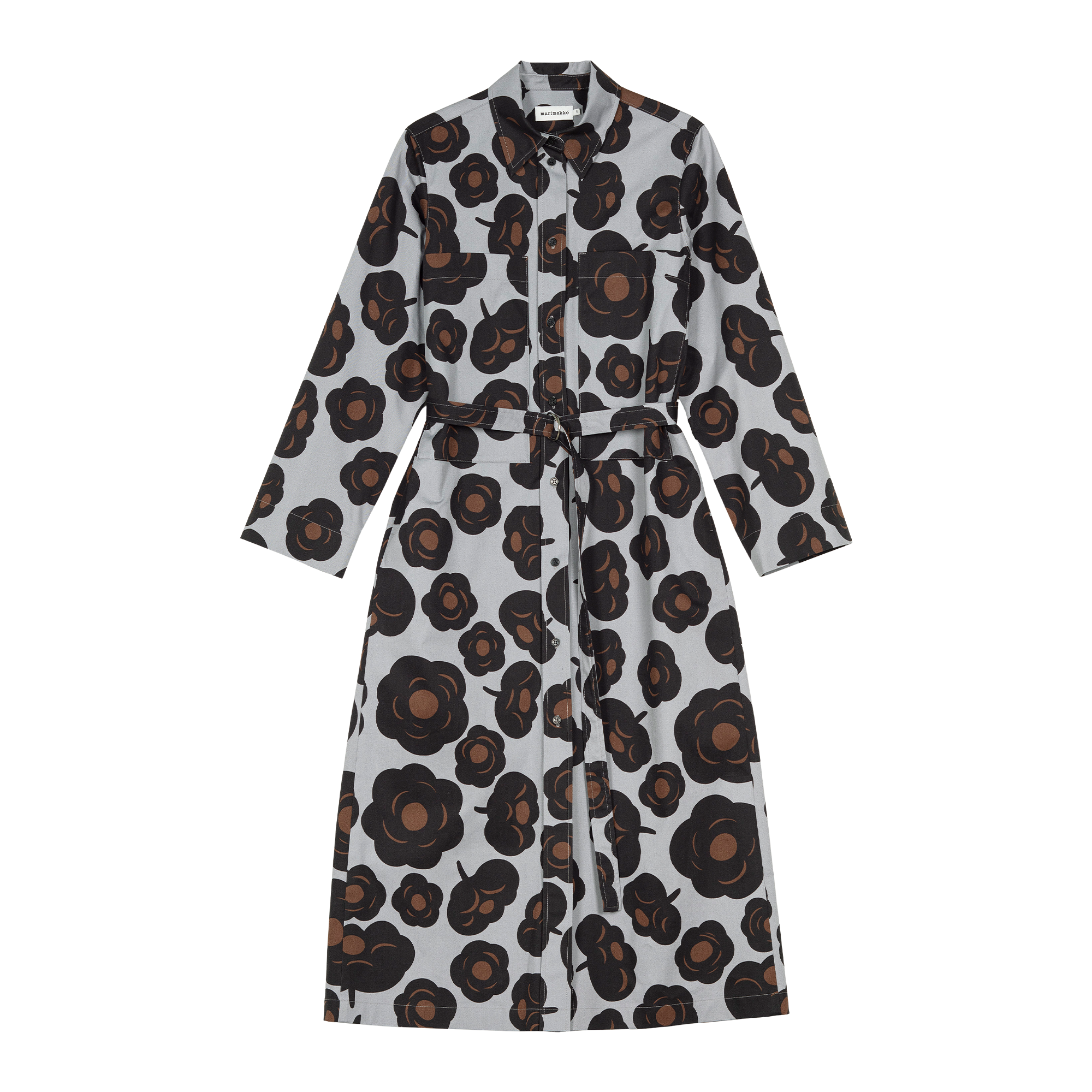 Marimekko Molla Tumma Dress, grey/black/brown – Touch of Finland