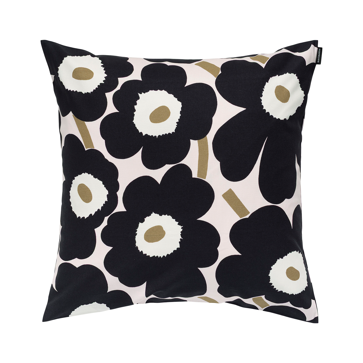 Marimekko Pieni Unikko Cushion Cover, pink/charcoal/lt.brown 