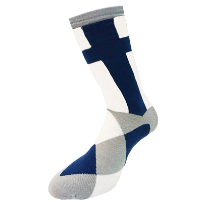 Robin Ruth Checkered Finland Flag Men's Socks