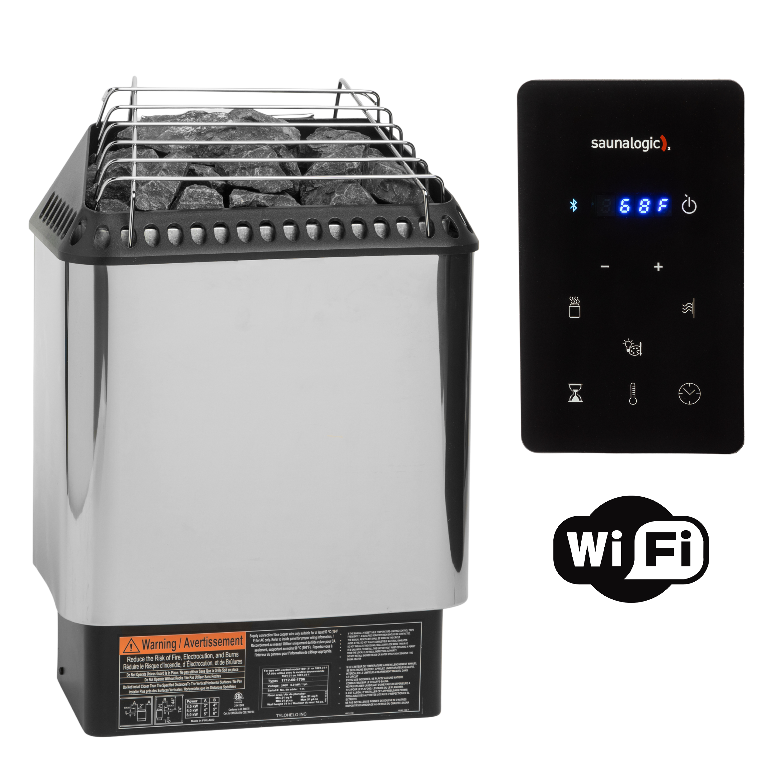 Helo Designer Electric Sauna Heater & SL2 WiFi Control – Touch of