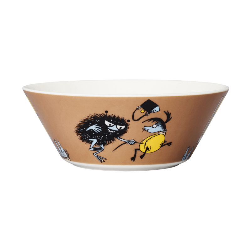 back view of Arabia Moomin Bowl - Stinky in Action