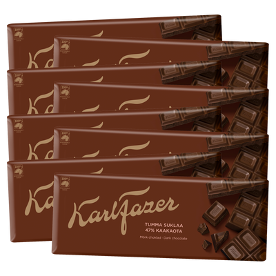 Fazer Dark Chocolate Bar, 8 Pack