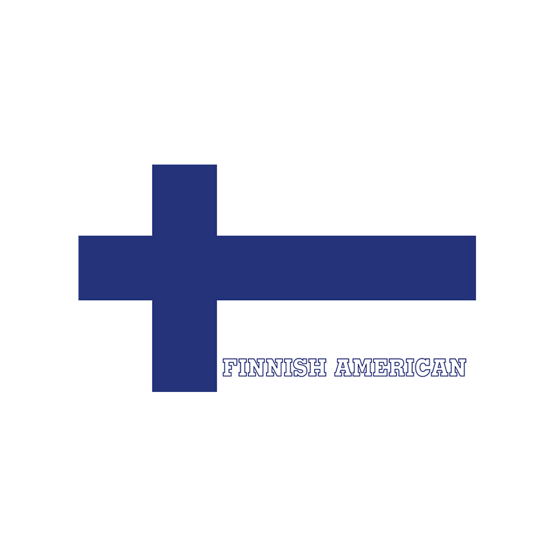 Finnish American Flag Sticker