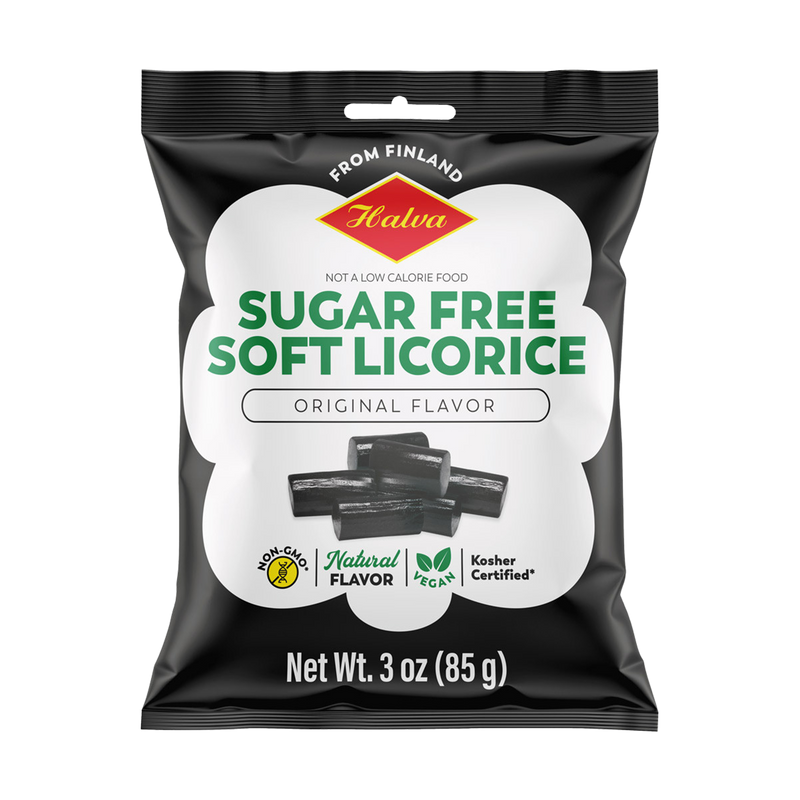 Halva Sugar-Free Soft Black Licorice (85g)