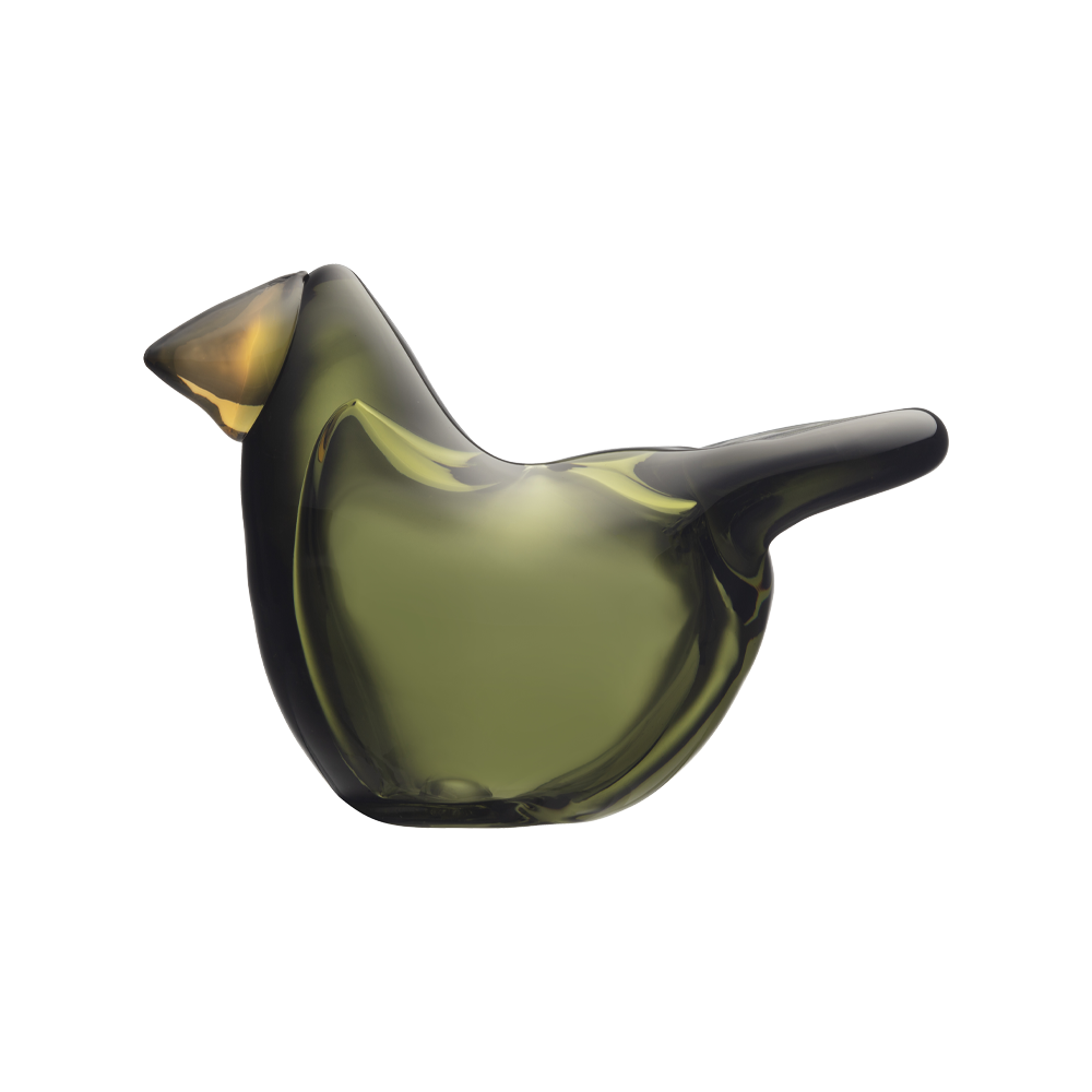 置物 Birds by Toikka FLYCATCHER SIEPPO 15+1 Oiva Toikka Flycatcher (sieppo) Art Glass Bird Rain With Red Beak