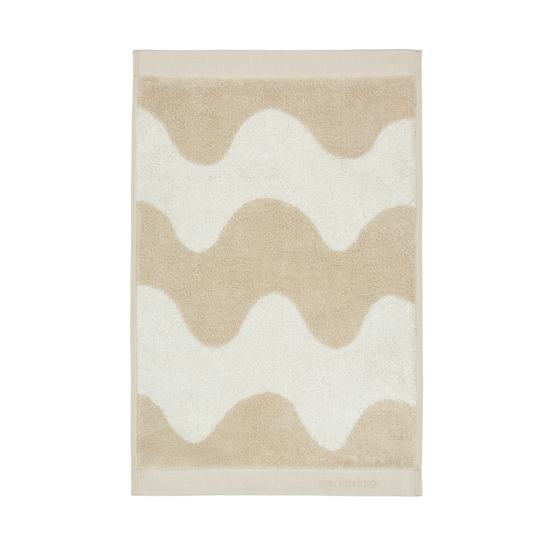 Marimekko Lokki Guest Towel, beige/white