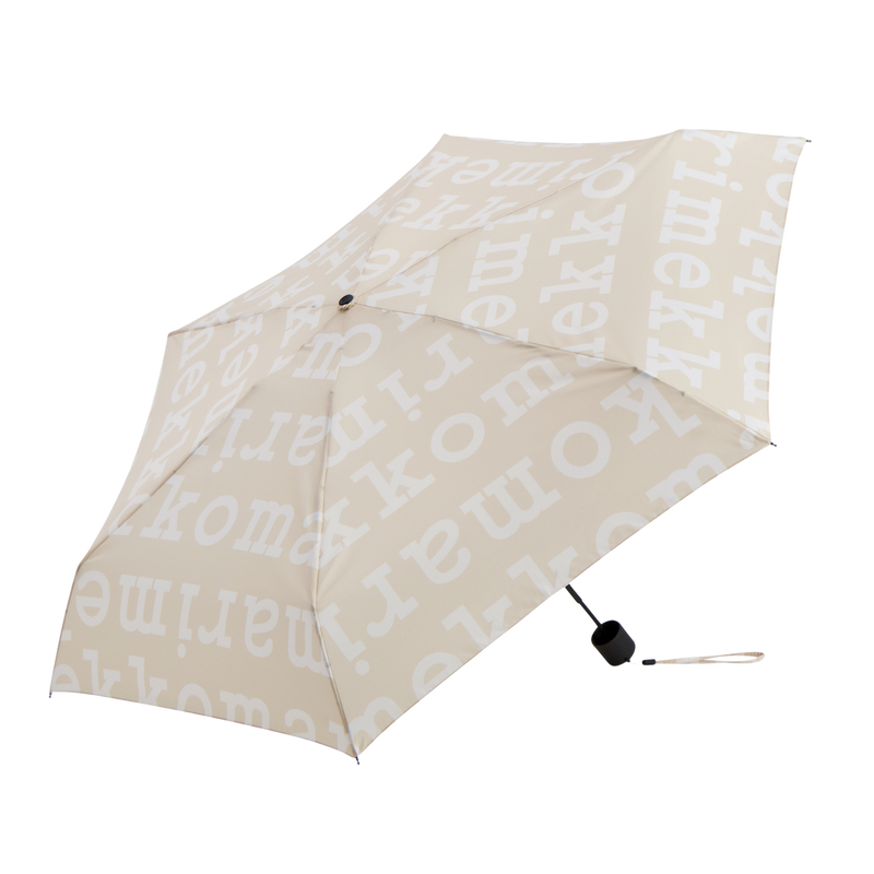 Open Marimekko Marilogo Mini Manual Umbrella, linen/beige