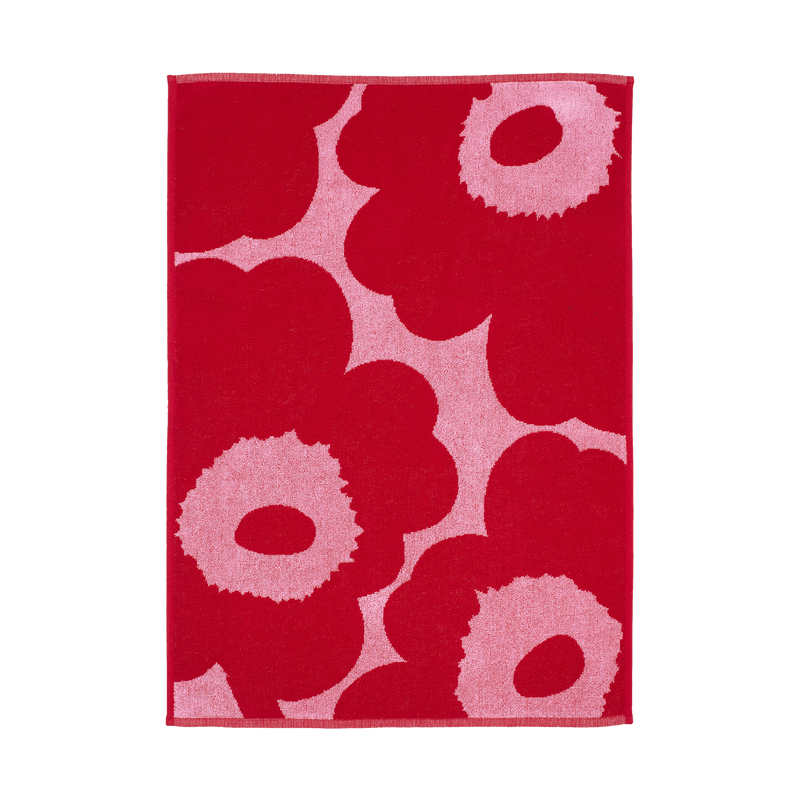 Marimekko Unikko Hand Towel, pink/red