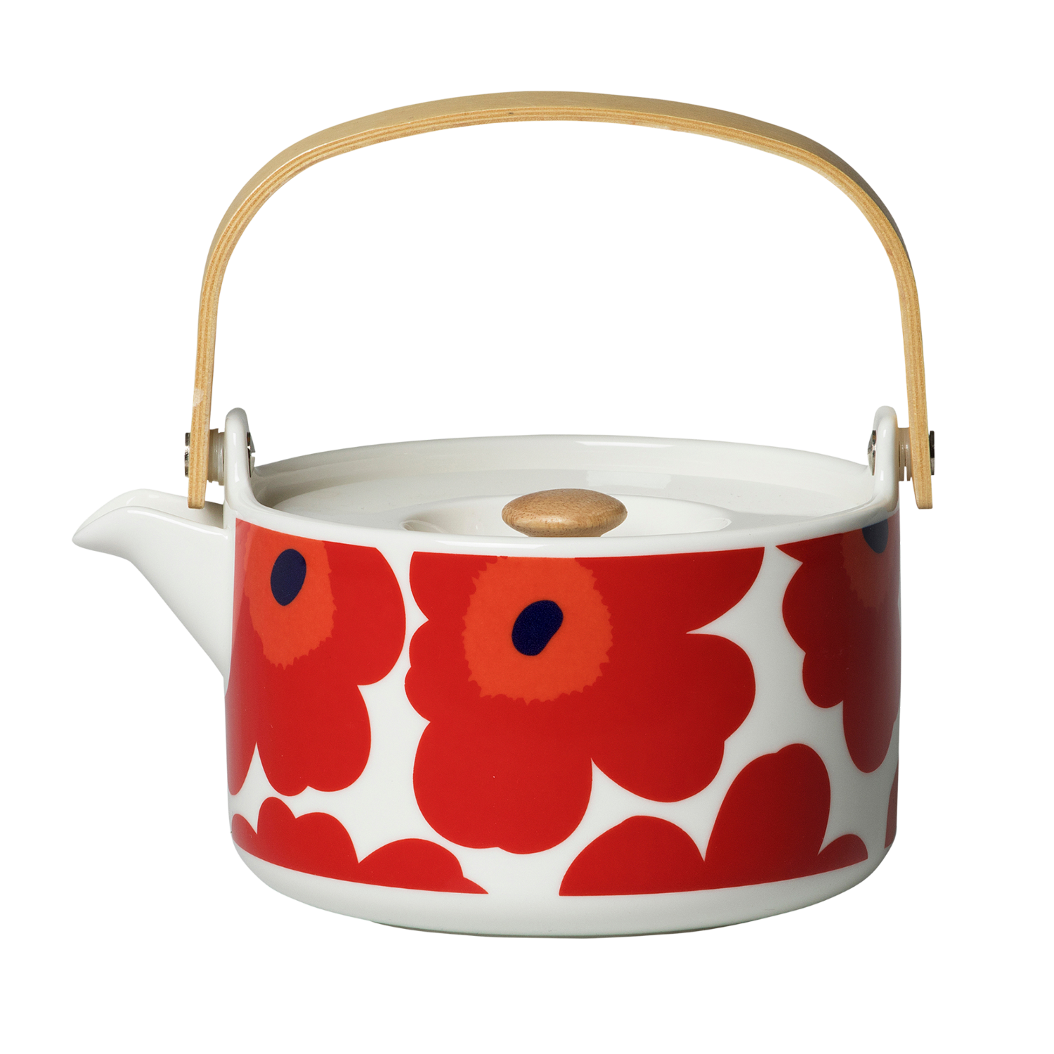 Marimekko Unikko Teapot, white/red – Touch of Finland