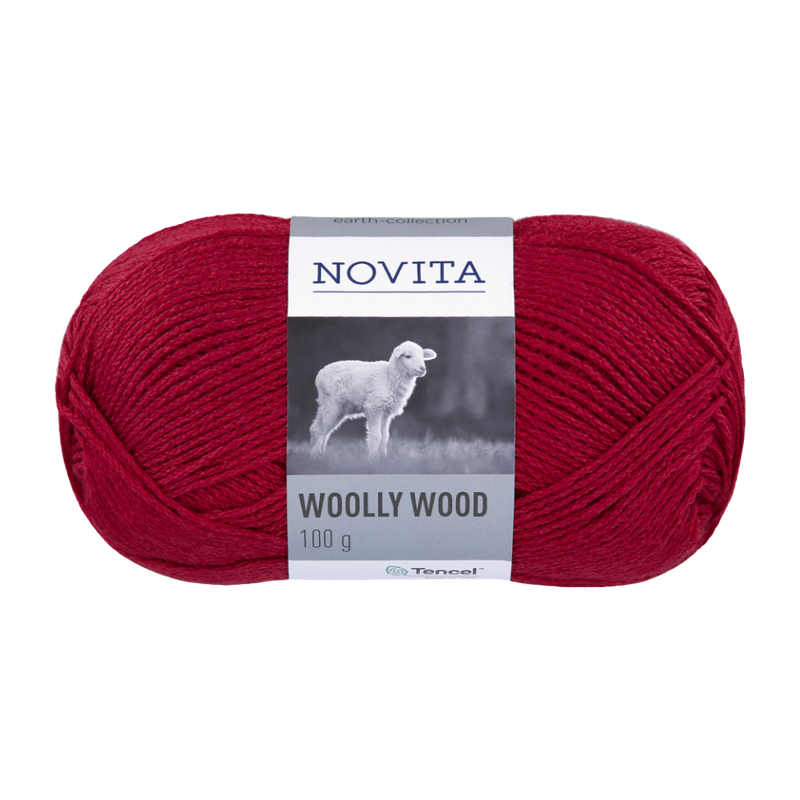 Novita Woolly Wood Yarn, cranberry