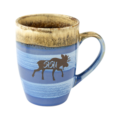 SISU Moose Glazed Coffee Mug