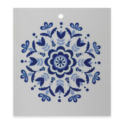 Swedish Dishcloth - Blue Floral