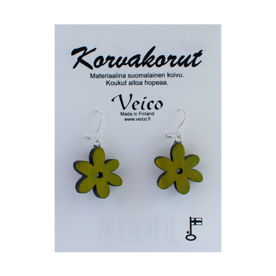 Veico Lime Birch Flower Earrings