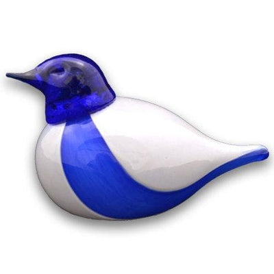 side viewBianco Blu Finnish Glass Bird, Finland Bird