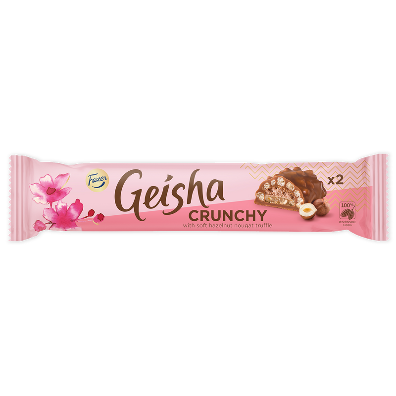 Fazer Geisha Milk Chocolate Crunchy Bar (50g)