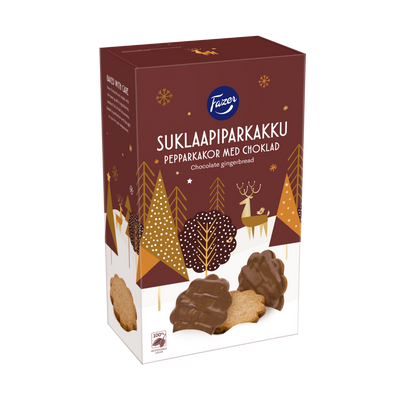 Fazer Suklaapiparkakku Chocolate Covered Gingerbread Cookies (175g)