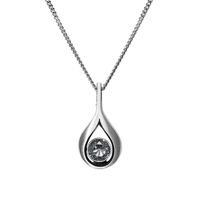 FinnFeelings Teardrop Rock Crystal Necklace