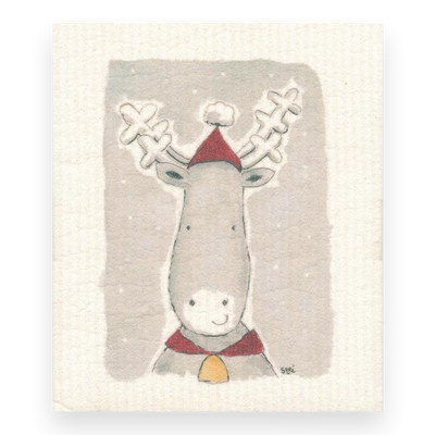 Swedish Dishcloth - Christmas Reindeer