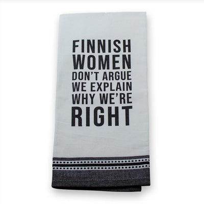 Finnish Women Don't Argue Kitchen Towel