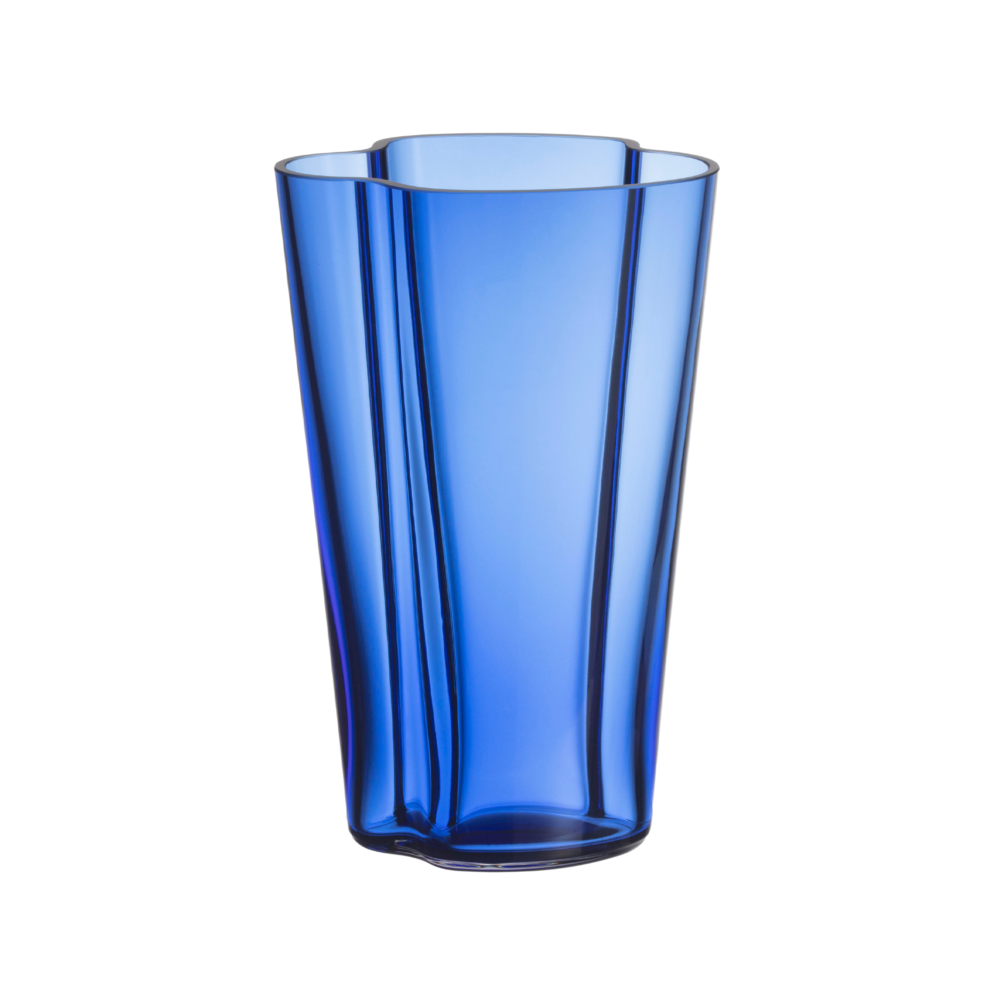 花瓶・フラワースタンド  Aalto Vase Blue iittala Alvar Aalto Ultramarine Blue Vase 8.75