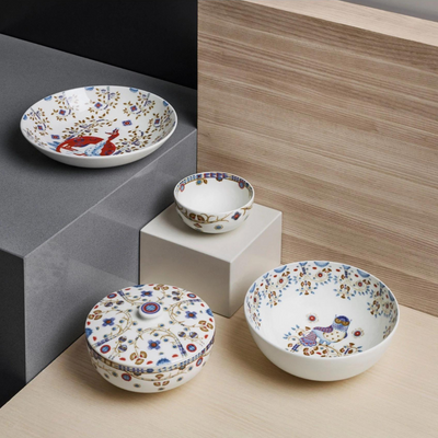 Four Taika White porcelain bowls
