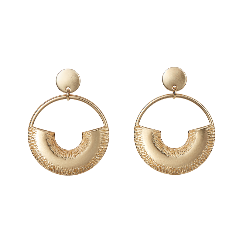 Kalevala Arcs Bronze Earrings