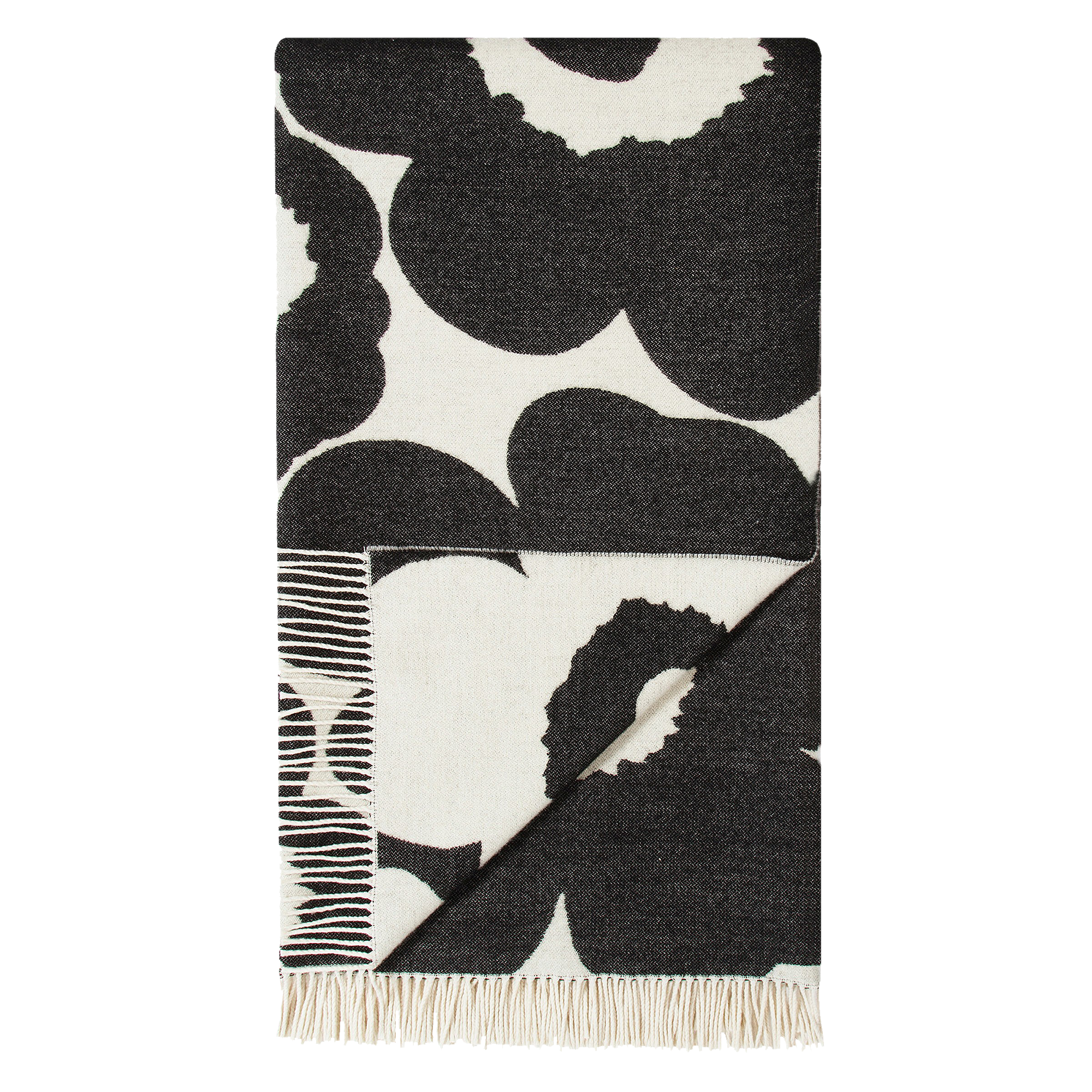 Marimekko Unikko Blanket, white/black – Touch of Finland