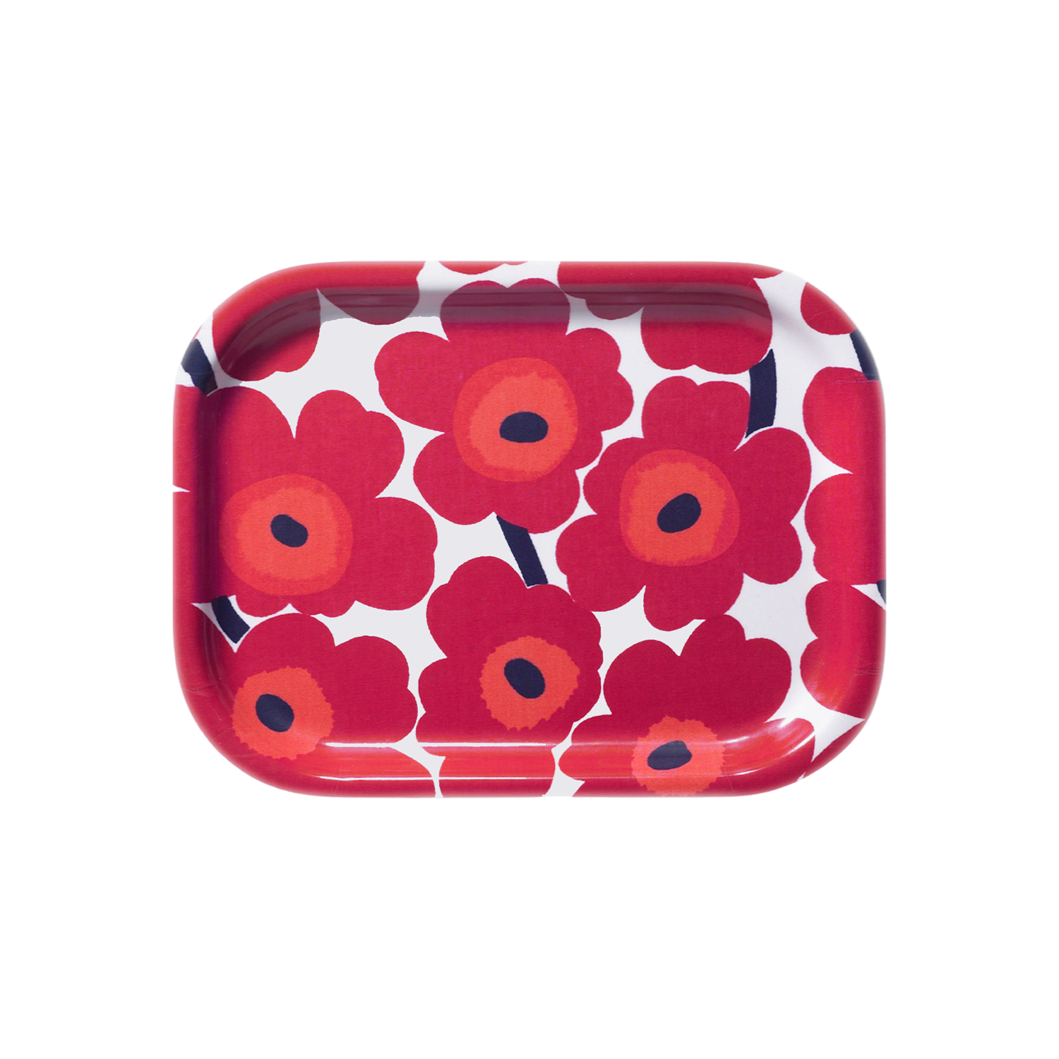 Marimekko Unikko Birch Tray, white/red – Touch of Finland