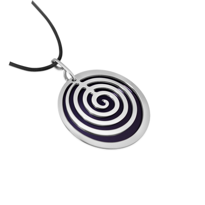Pohjolan Helmi - Round Spiral Necklace, Midnight Blue
