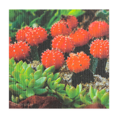 Swedish Dishcloth - Red Cactus