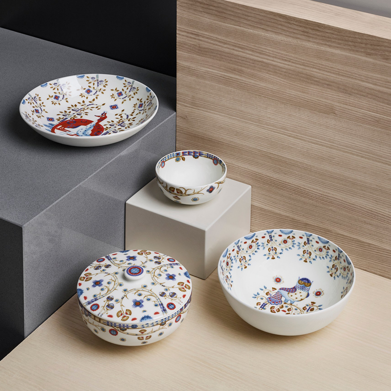 Grouping of Taika White Coupe Bowls