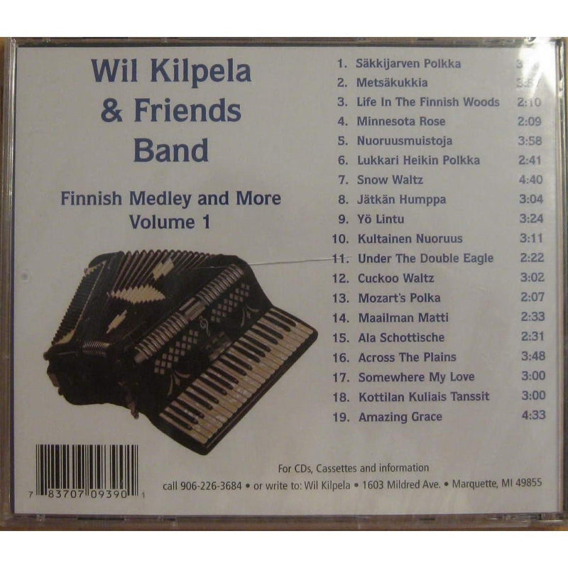 plastic case for Wil Kilpela & Friends Band - Finnish Medley and More Vol. 1