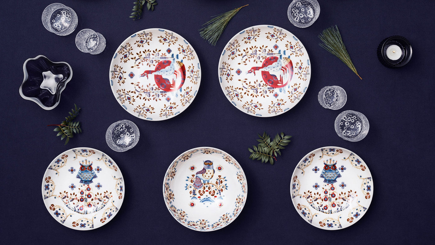 Collection of Taika blue dinnerware