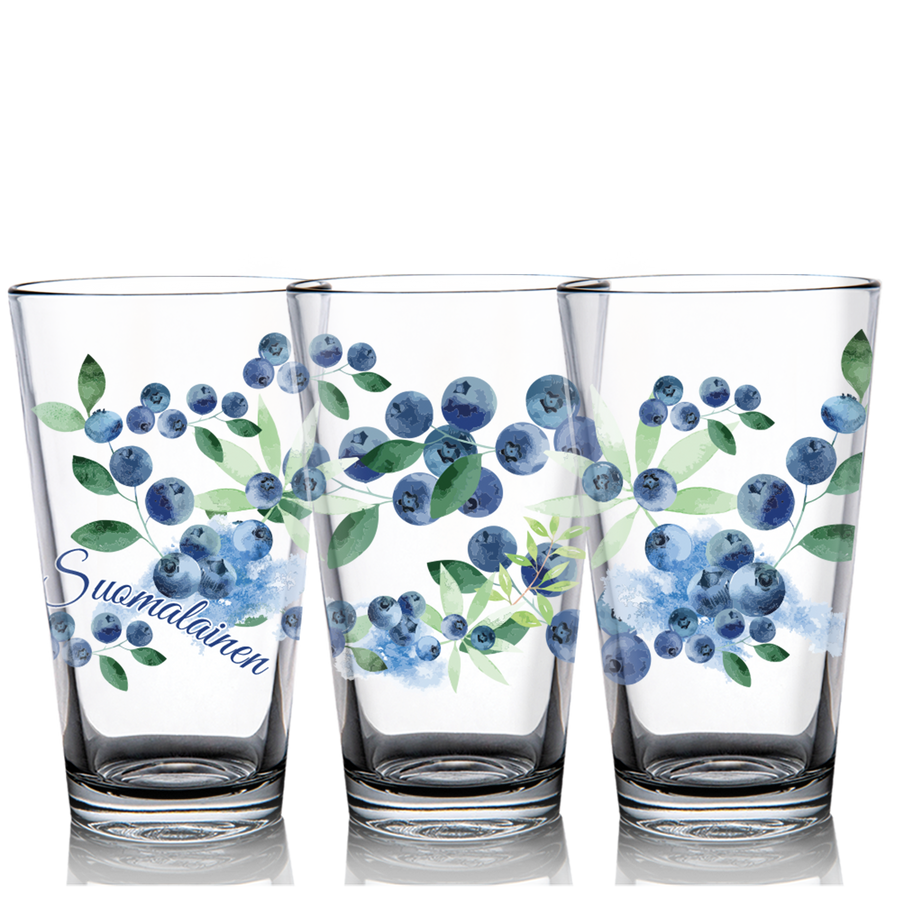 Suomalainen Blueberry Pint Glass – Touch of Finland
