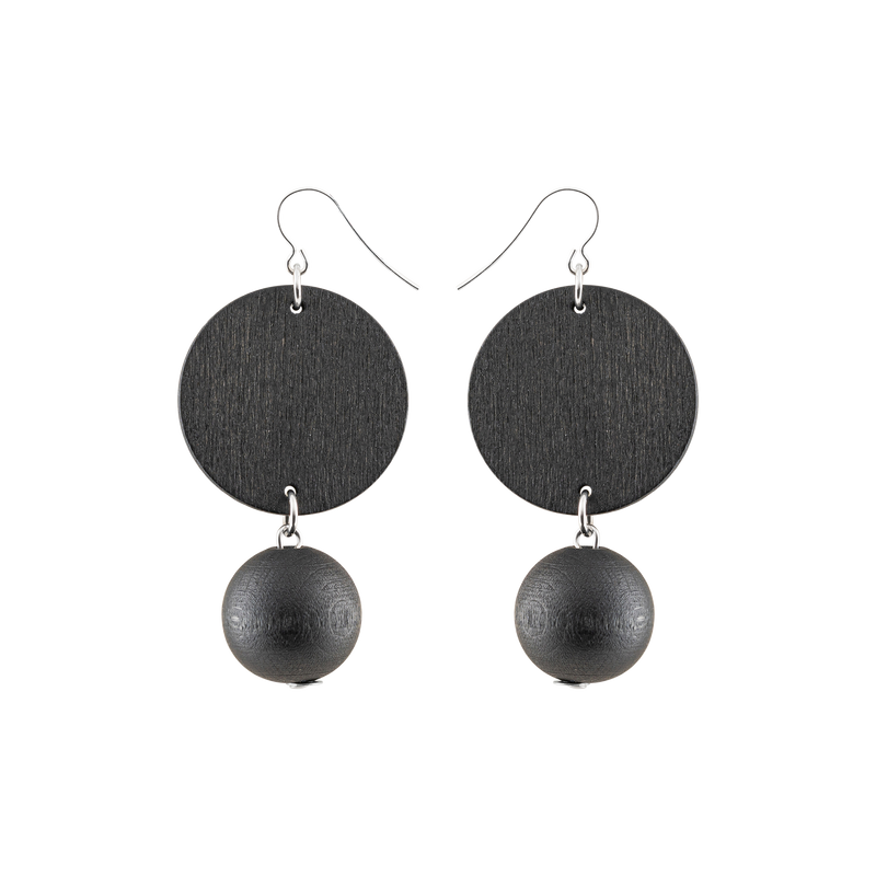 Aarikka Apollo Mini Earrings, black