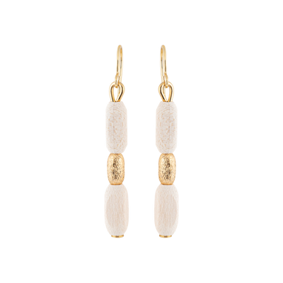 Aarikka Elvira Earrings, maple/gold